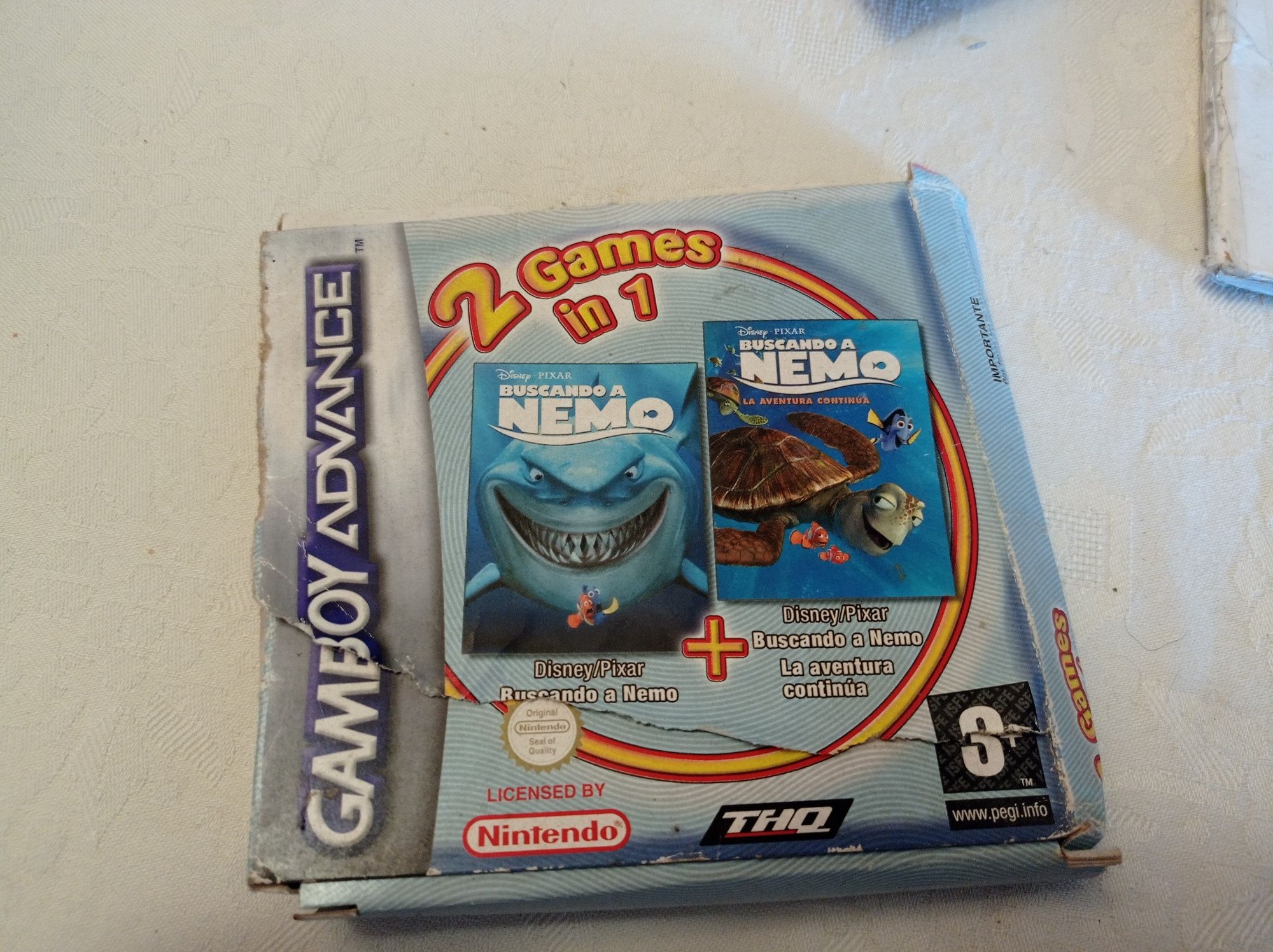 Finding Nemo 2 jogos num só Gameboy Advance