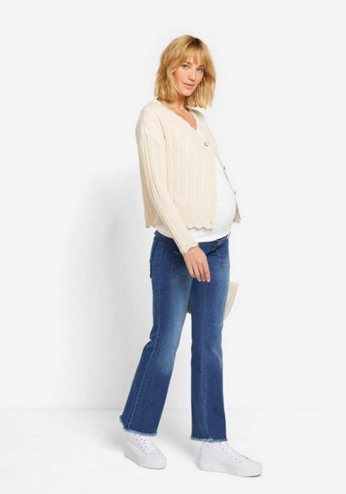 Spodnie NOWE ciążowe 50 dżinsy jeansy duże Bonprix plus size nadstawka