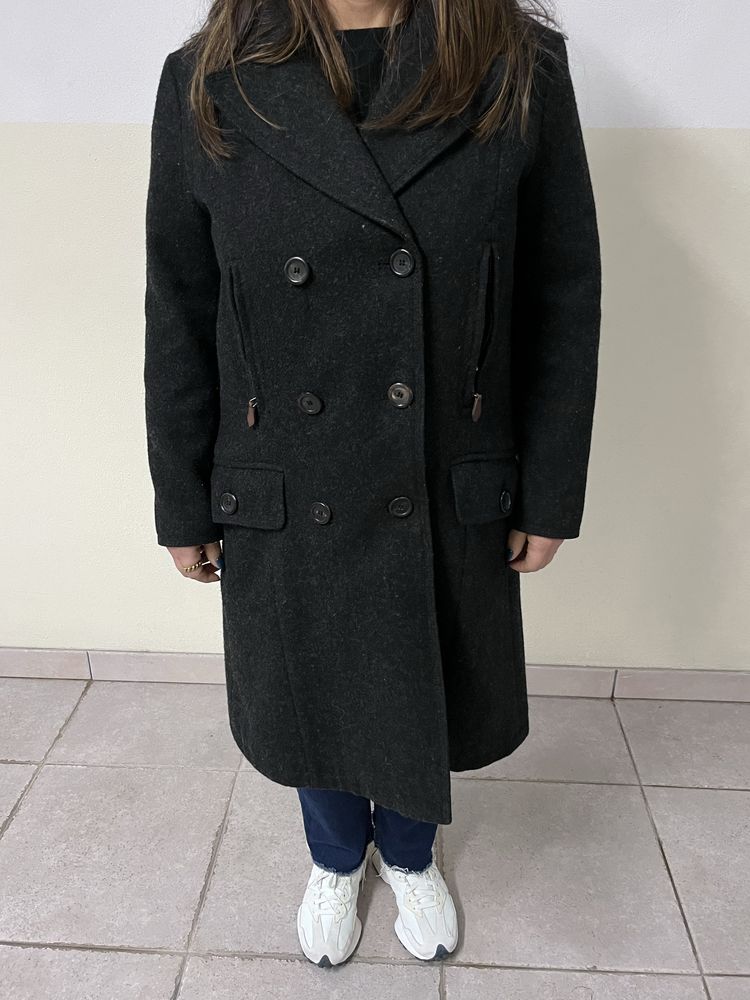 Sobretudo Cinzento Massimo Dutti