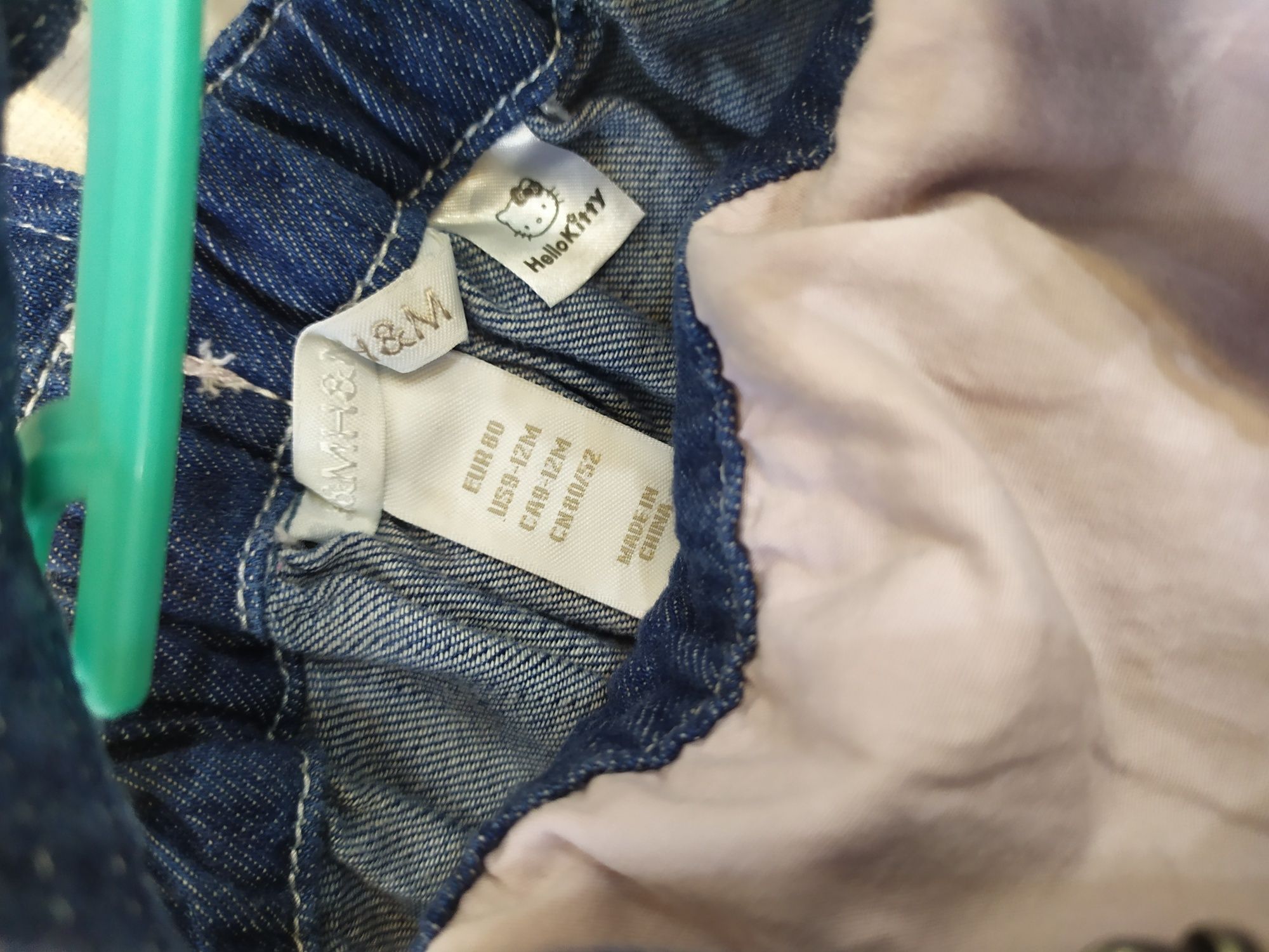Sukienka jeansowa hello kitty h&M rozmiar 80 9-12 miesięcy