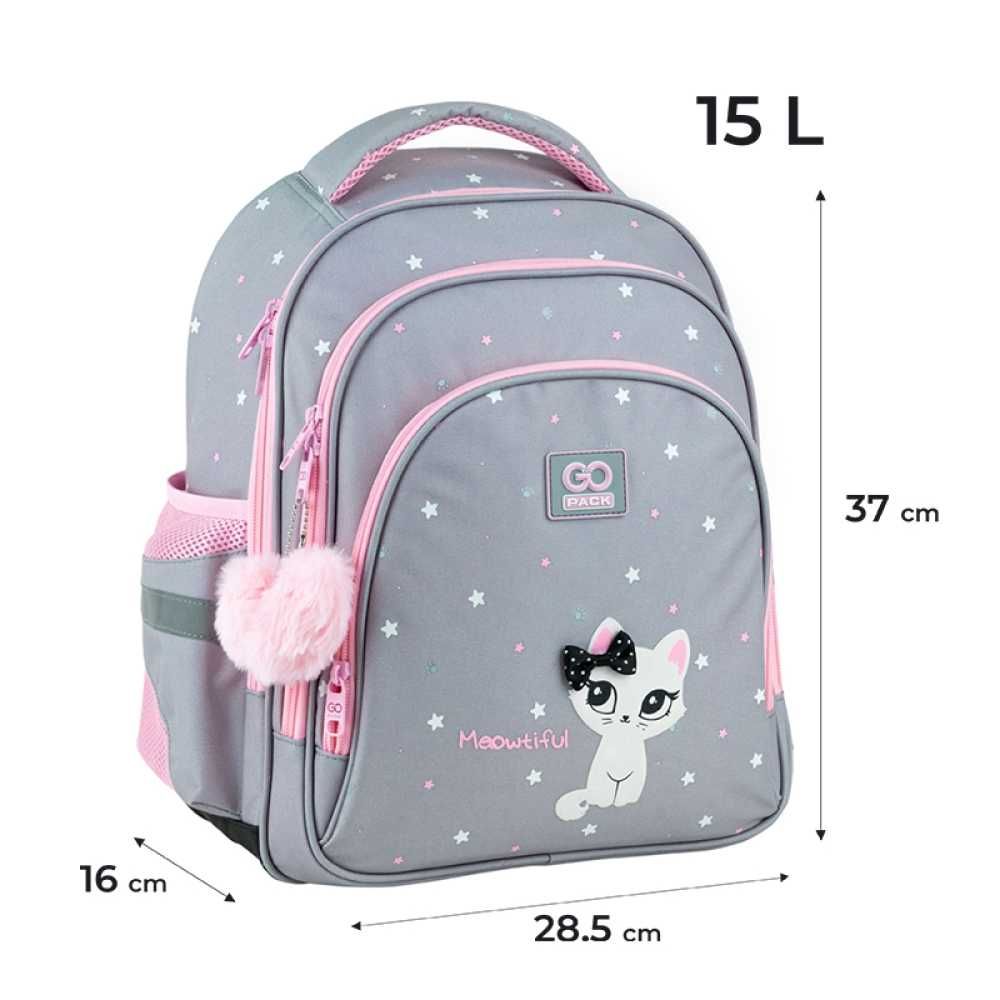 Рюкзак шкільний GoPack  Meowtiful для 6-8 років для дівчинки