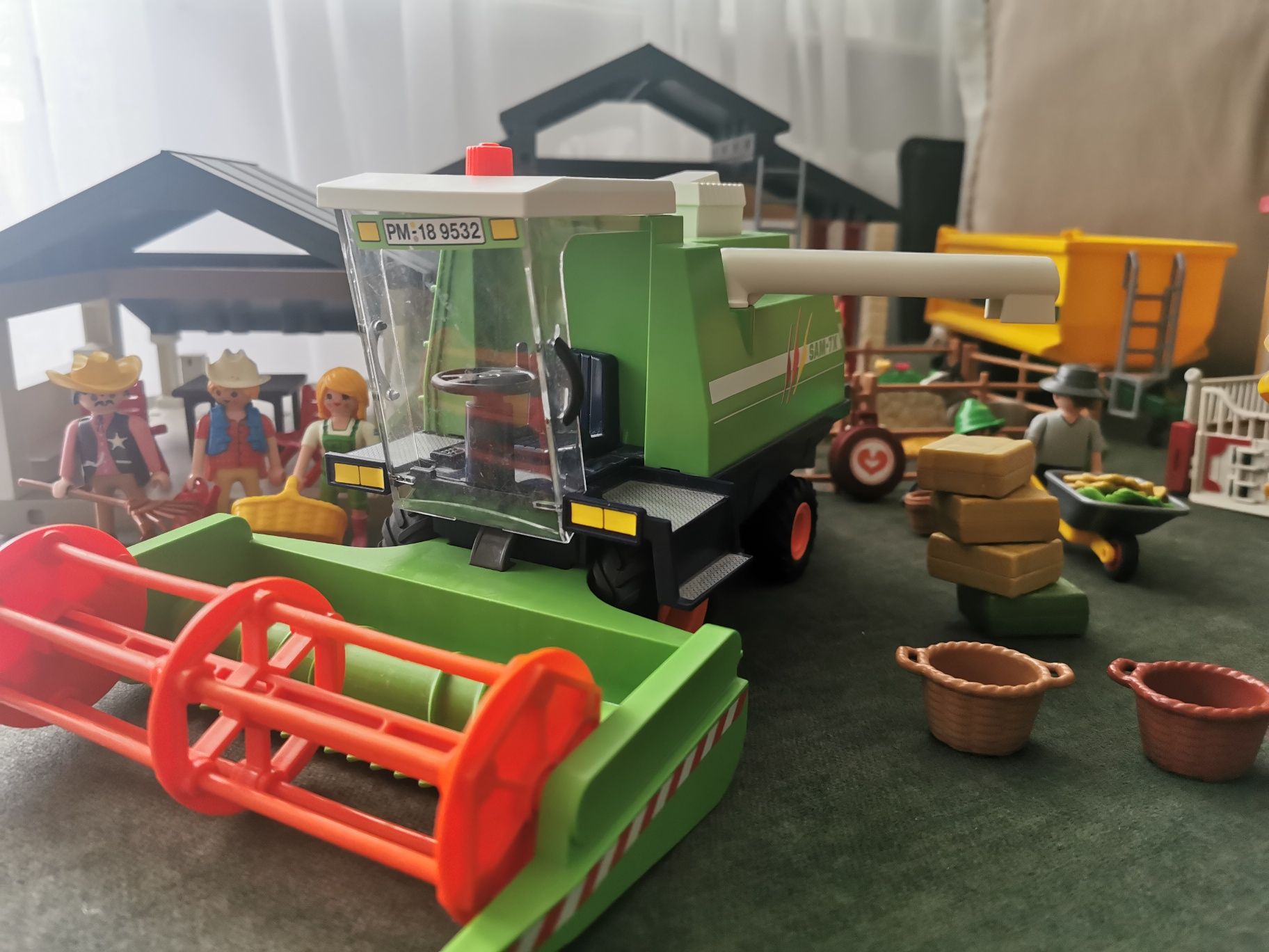 Klocki Playmobil country, pojazdy, zagroda, traktor z przyczepą
