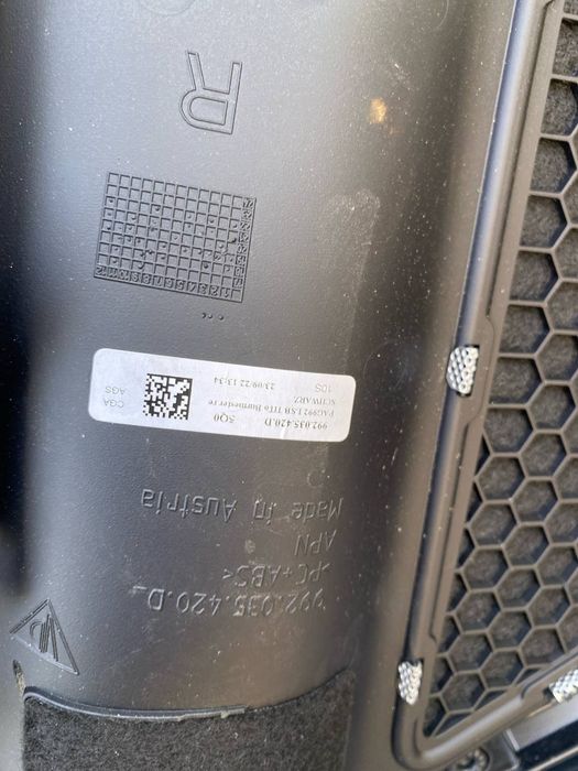 Porsche carrera 911 992 дверна карта права