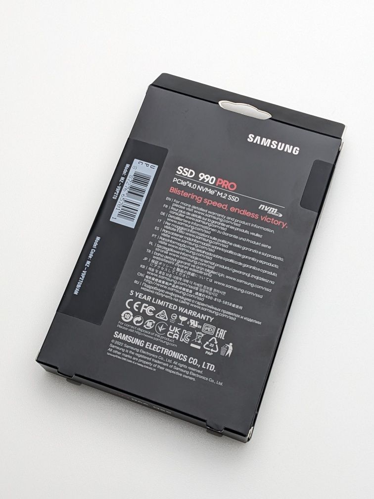 SSD диск Samsung 990 Pro 2TB M2 PCIe 4