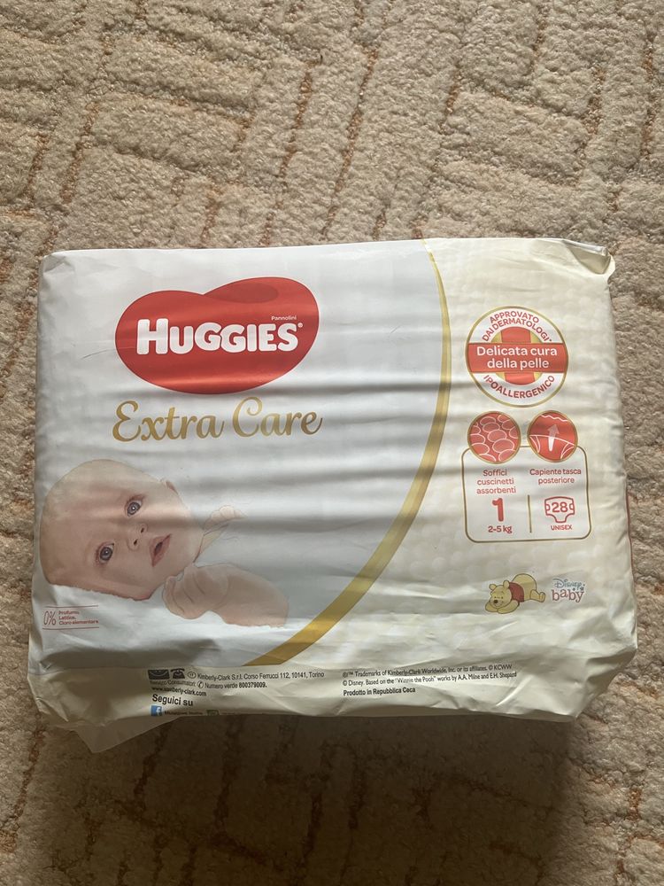 Підгузки Huggies Extra Care 1 / 28 шт