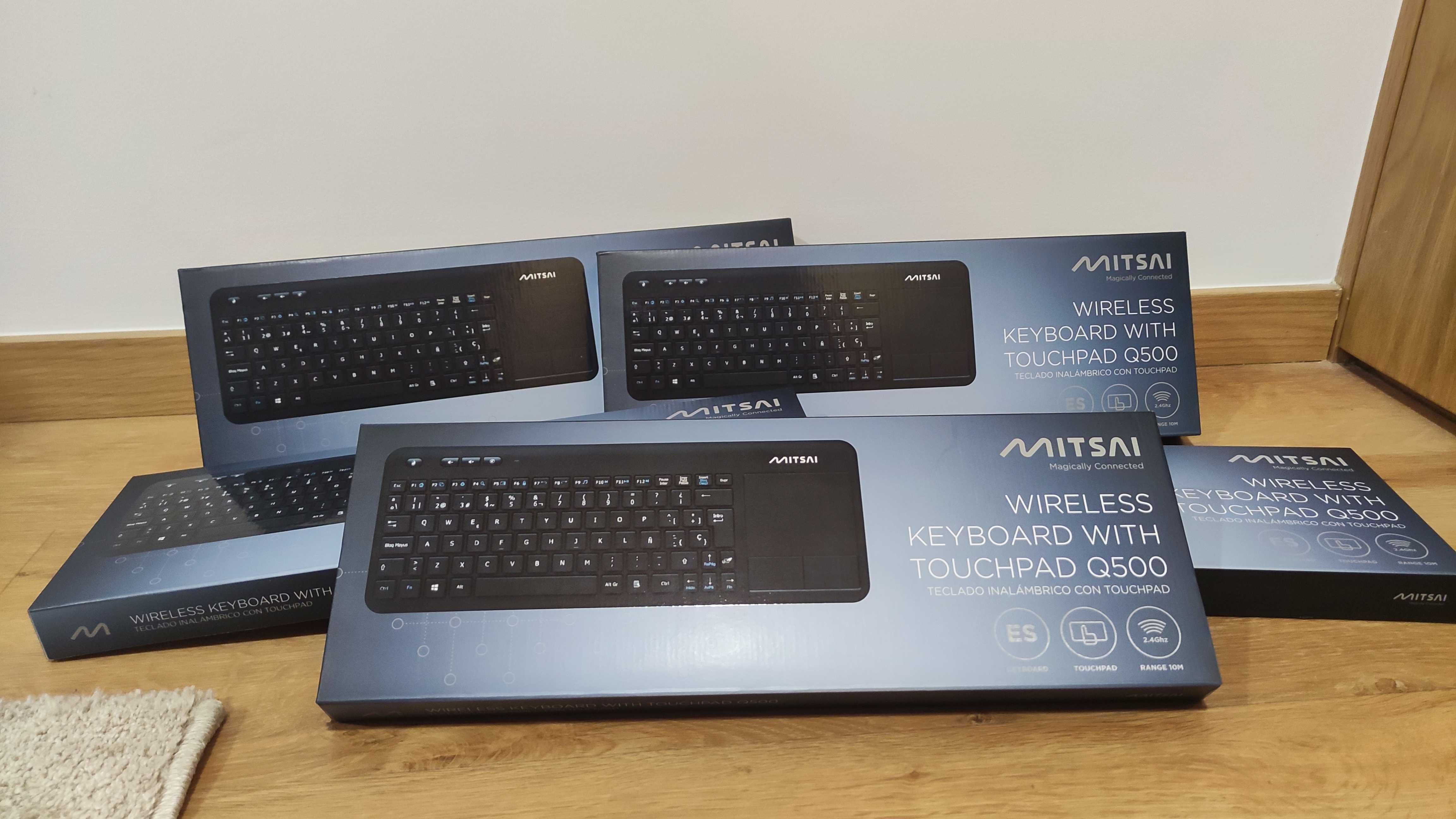 Teclado com rato integrado, wireless, NOVO, Mitsai Q500