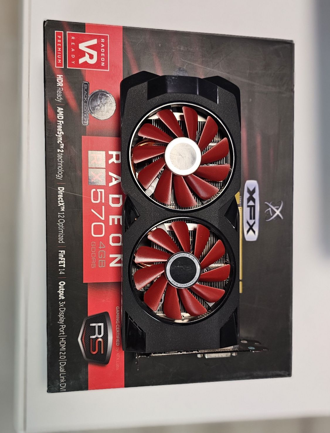 Radeon RX570 XFX Black Edition Gaming Karta Graficzna do komputera