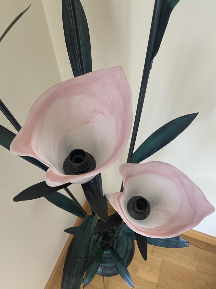 Candeeiro alto rosa