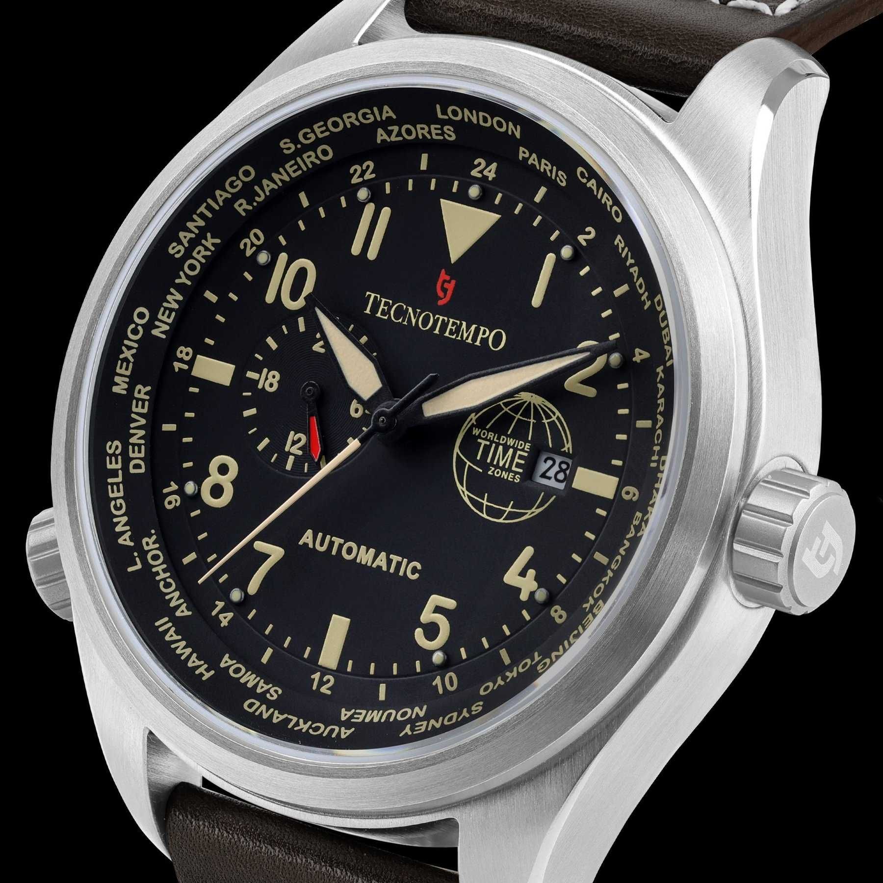 Tecnotempo® - Automatic World Time Zone 300M WR