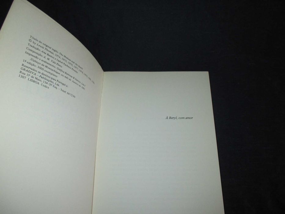 Livro A Medusa e o Caracol Lewis Thomas
