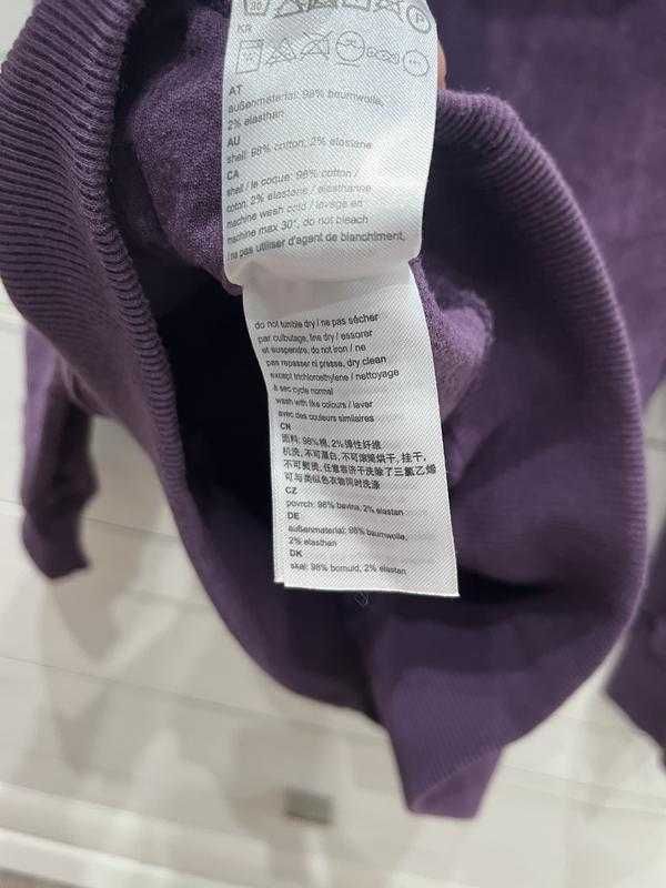 Худі  кофта в рубчик вельвет фіолетовий з капюшоном від wesc unisex