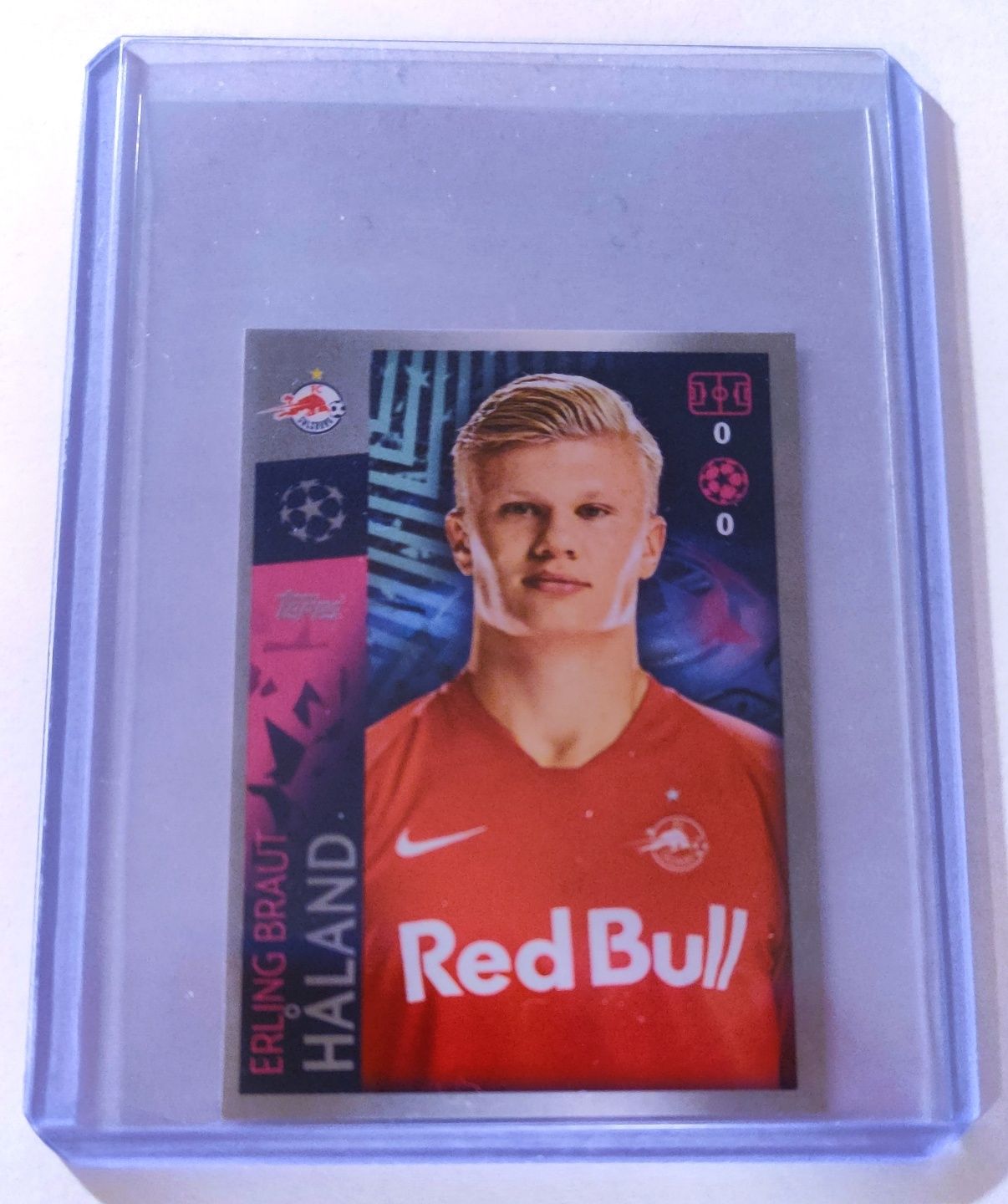 Erling Haaland - naklejka Topps UCL 2019-20 Rookie