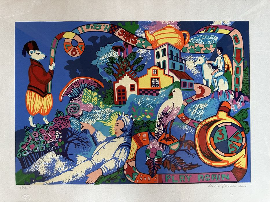 Serigrafia Carlos Carreiro, edicão CPS, assinada, numerada e emoldurad