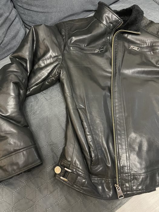 Шкіряна зимова куртка