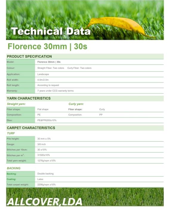 Rolos relva artificial sintética Premium 30mm  - IVA INCLUIDO