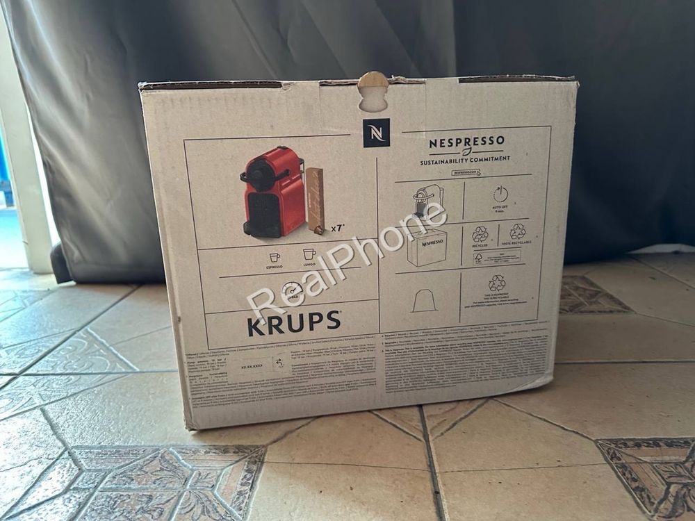 Капсульна кавоварка еспресо Krups Nespreso Inissia XN 1005 Red