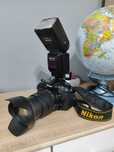 Nikon D7100 Sigma DC 17-50 F/2.8 EX HSM + torba, lampa błyskowa i inne