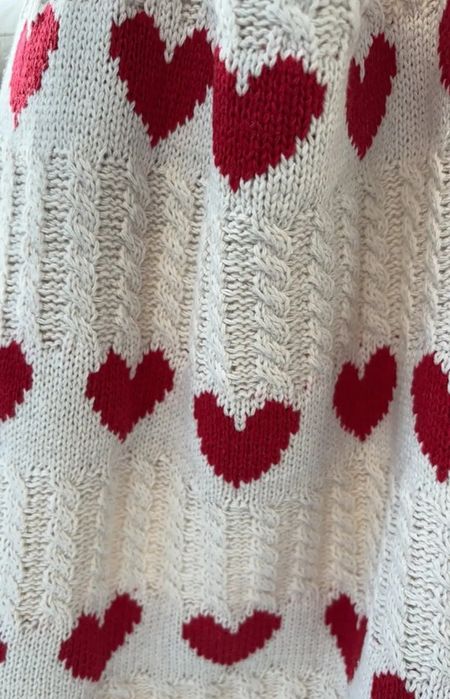 Torebka shopperka w serduszka na szydełku handmade