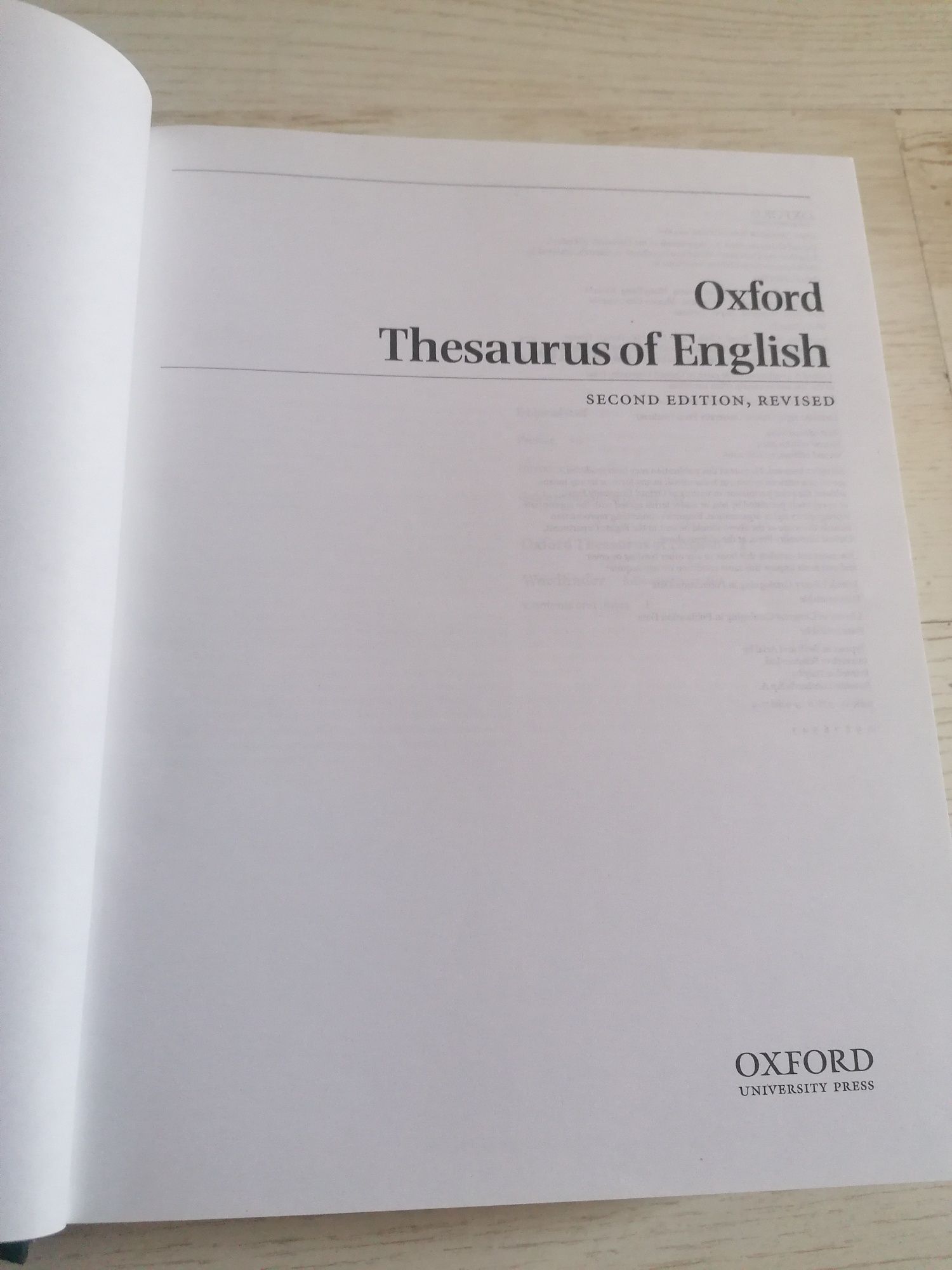 Oxford Thesaurus of English