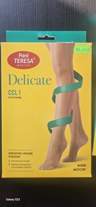 Pończochy uciskowe delicate ccl 1 L b -3 paczki eżowe