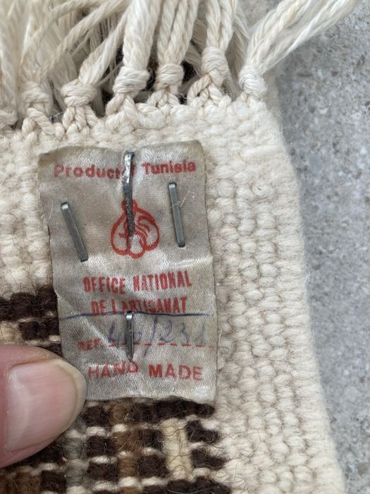 Oryginalny dywan tunezyjski wełniany ręcznie tkany 247x167 wyprany