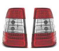 FAROLINS TRASEIROS LED PARA MERCEDES E W124 KOMBI 85-95 VERMELHO CROMADO