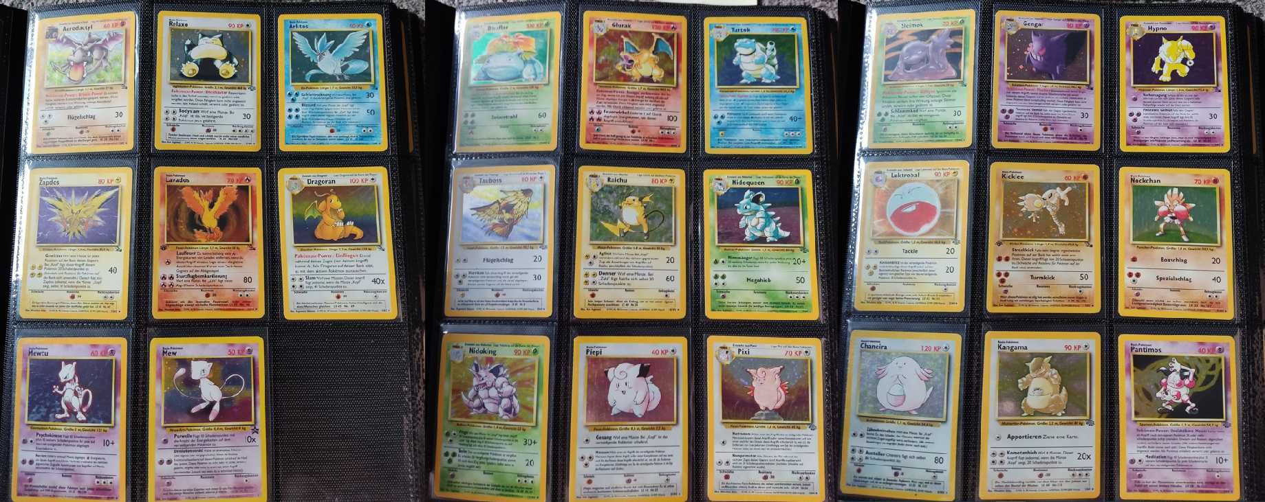 Cały zestaw kart pokemon(głównie niemieckie) Deutsche Pokemon-Karten