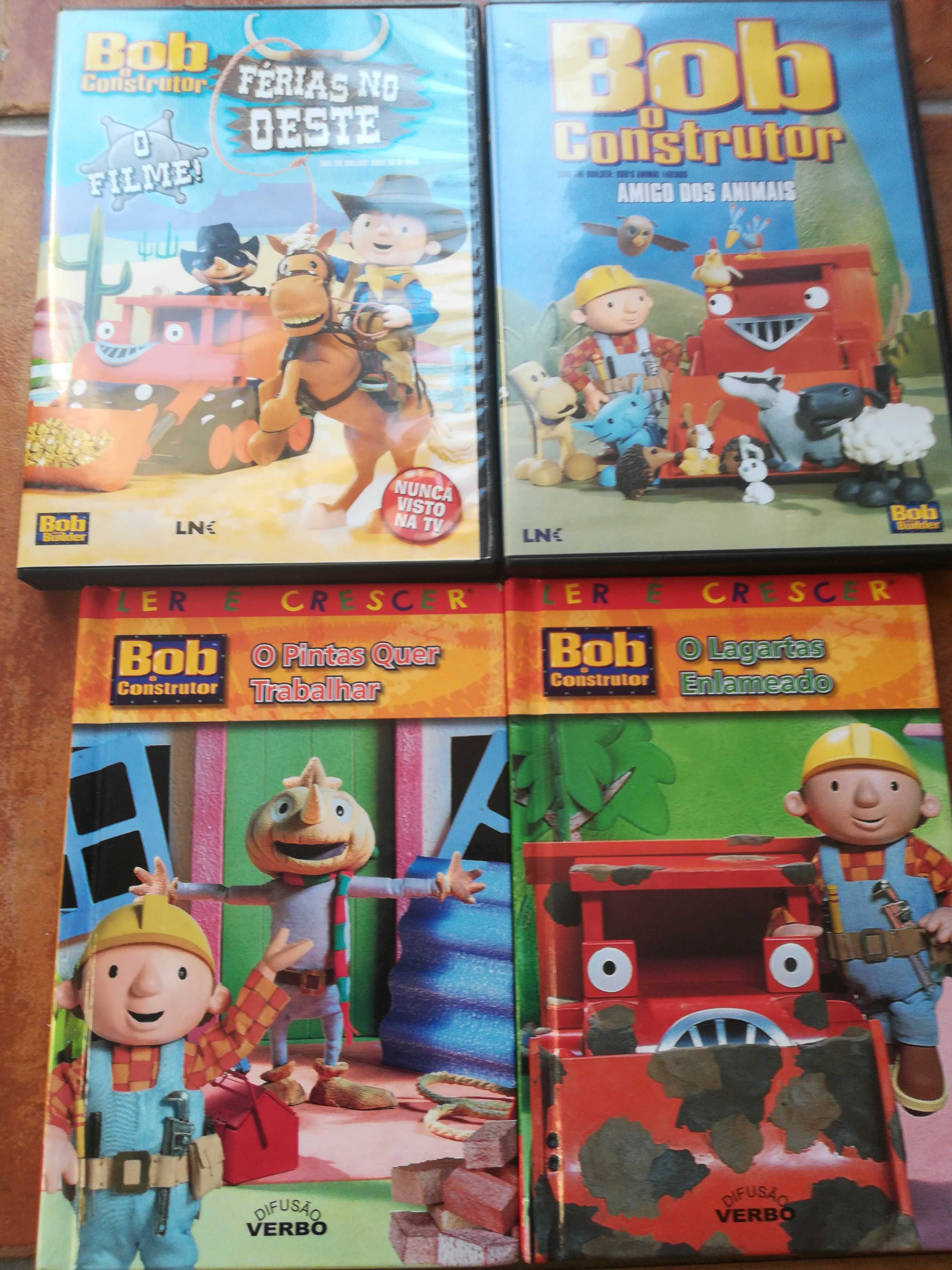 2 DVD Bob o Construtor + 2 Livros Bob o Construtor