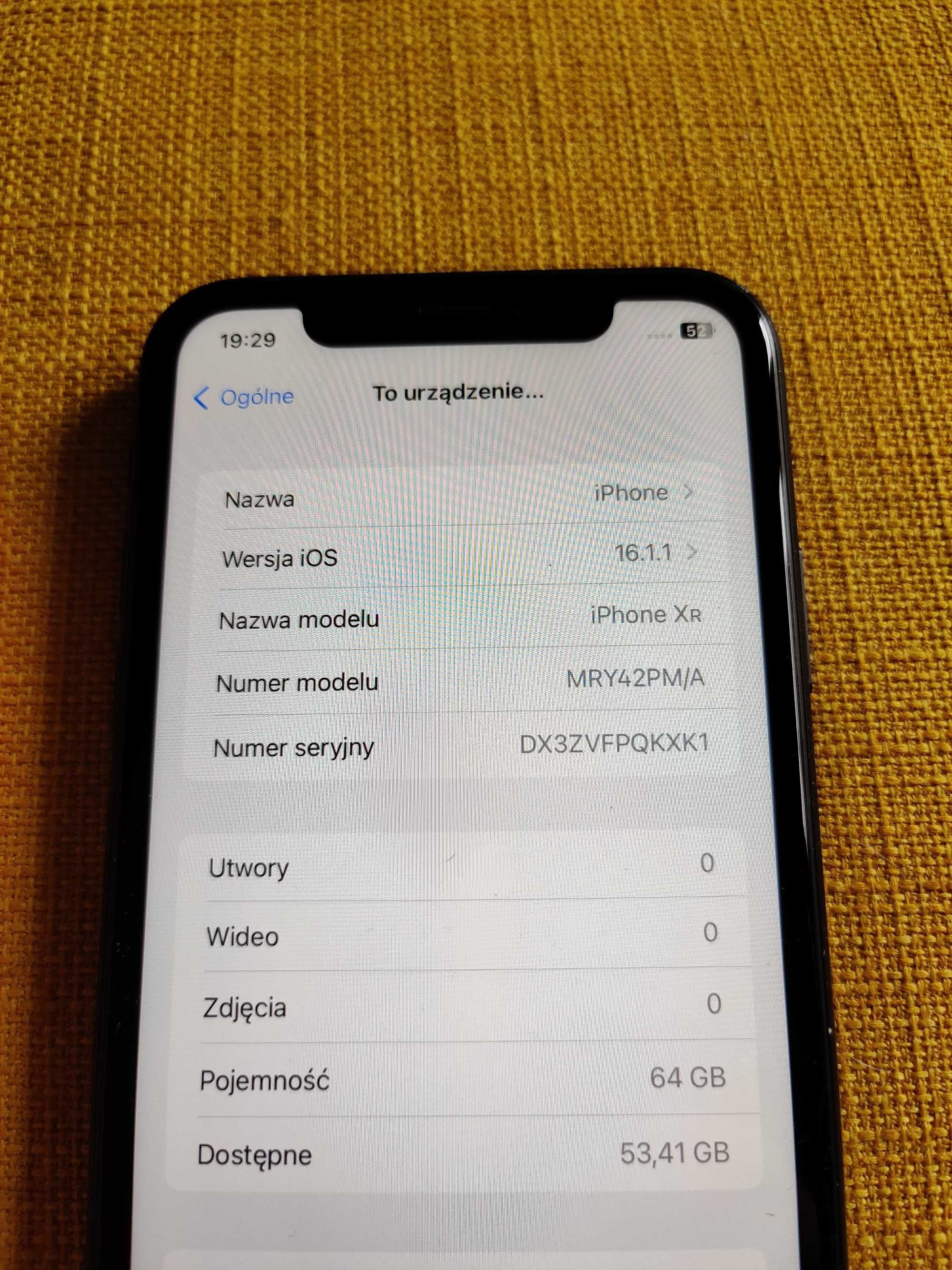 iPhone XR 64GB 87% baterii, czarny