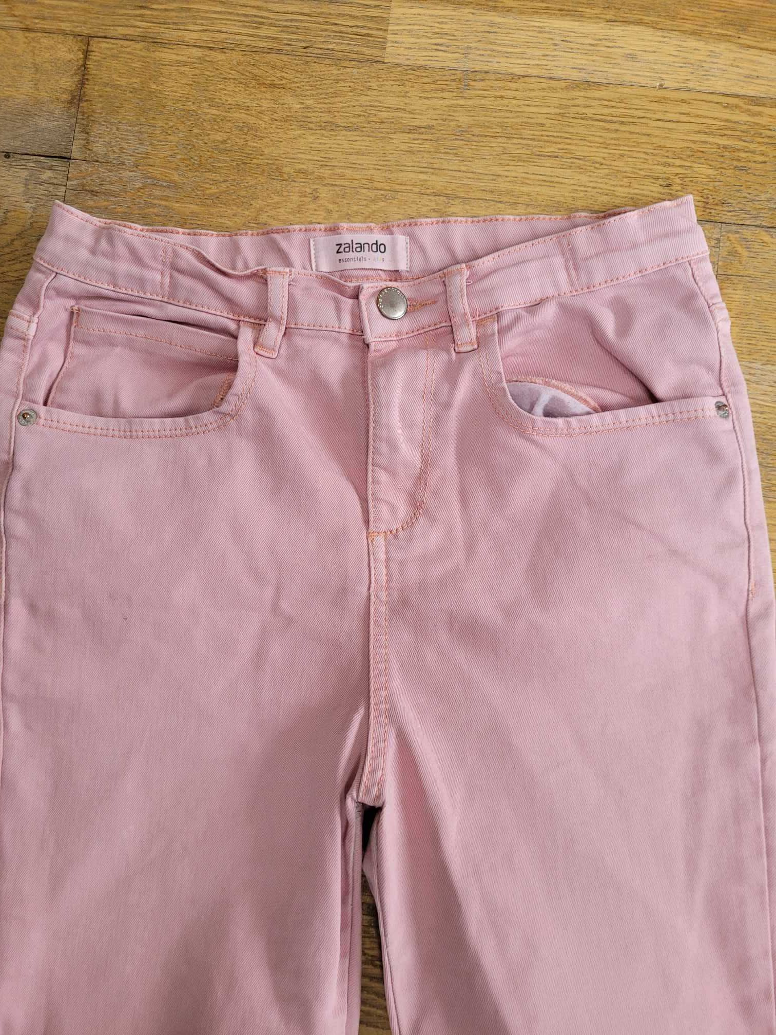 Spodnie jeansy pudrowy róż Zalando 152 / 158 cm