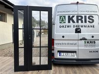 Drzwi drewniane 800 OFERT NA WYMIAR sosnowe Czarne ral9005 Cała Polska