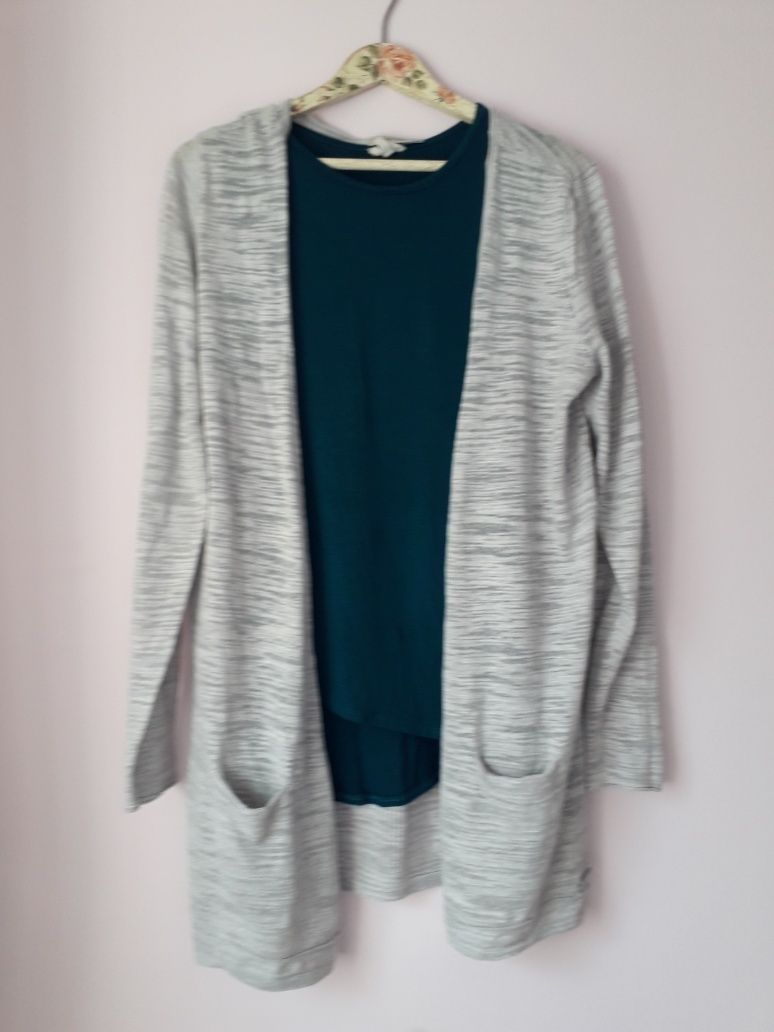 Sweter szary, cardigan Calvin Klein rozm. L