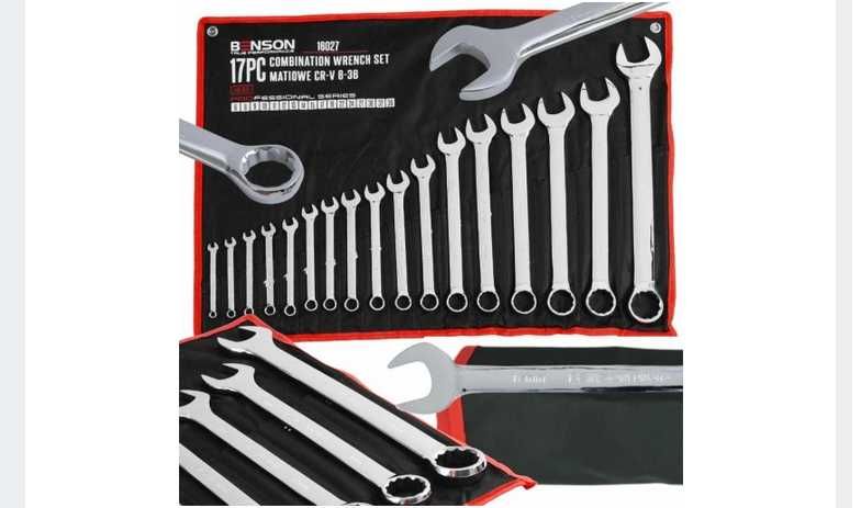 Klucze Płaskie Oczkowe 6-36 Zestaw Komplet Kluczy PŁASKICH 17EL BENSON