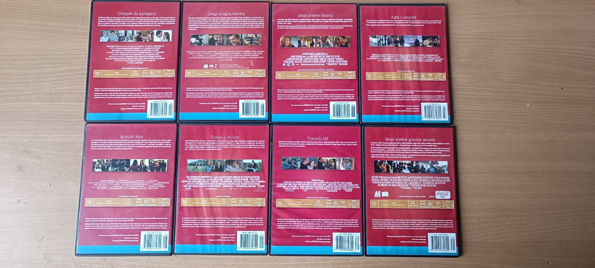 Kolekcja filmów DVD "Komedie romantyczne" Kinoteka Dziennika 8szt.