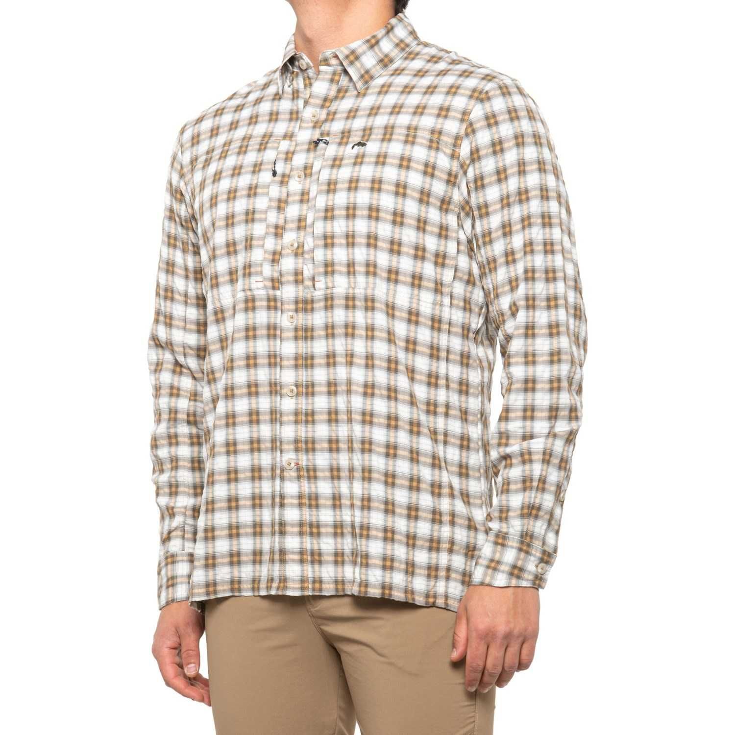 Мужская рубашка Simms Tongass,BugStopper Shirt UPF 50+Long Sleeve M-L