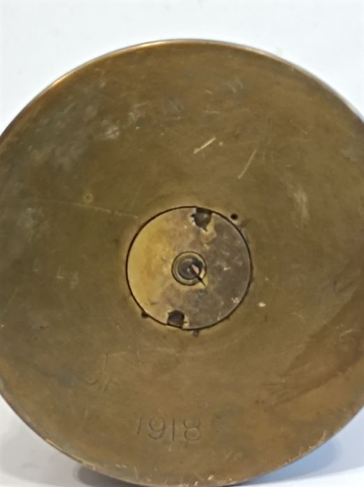 Łuska z moździerza I WŚ. Liege.Antyk grawer.Liege.Militaria.