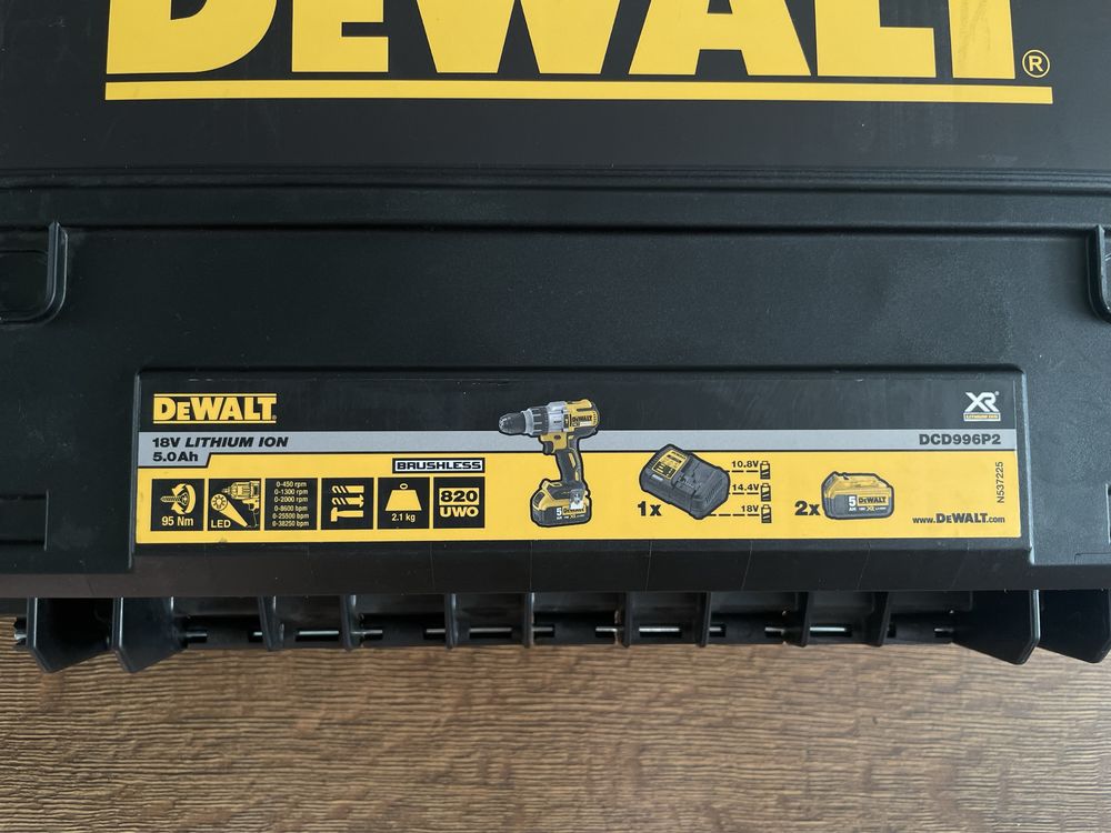 DEWALT DCD996P2 5Ah 20V MAX XR Безщіткова ударна дриль-шурупокрут
