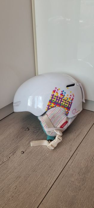 Kask narciarski biały red pure