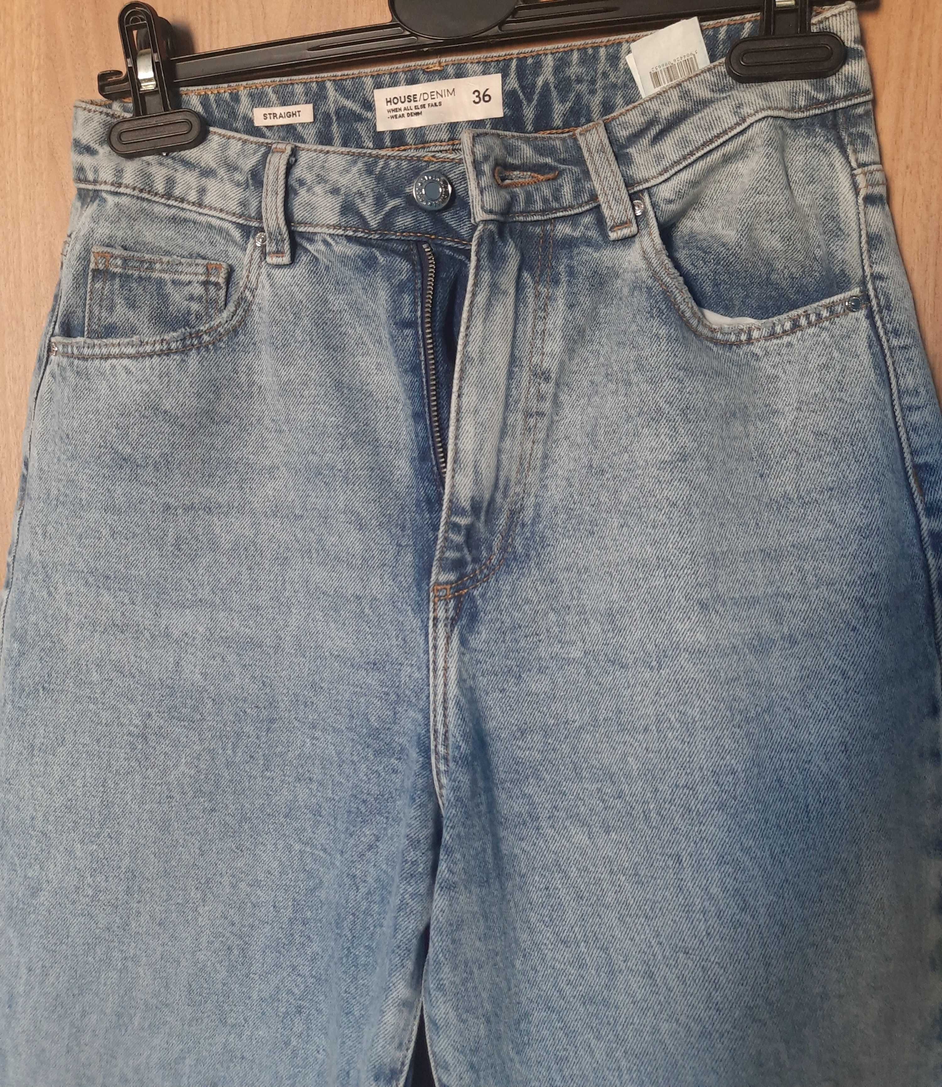 spodnie straight mom House 36 jeansy dżins S