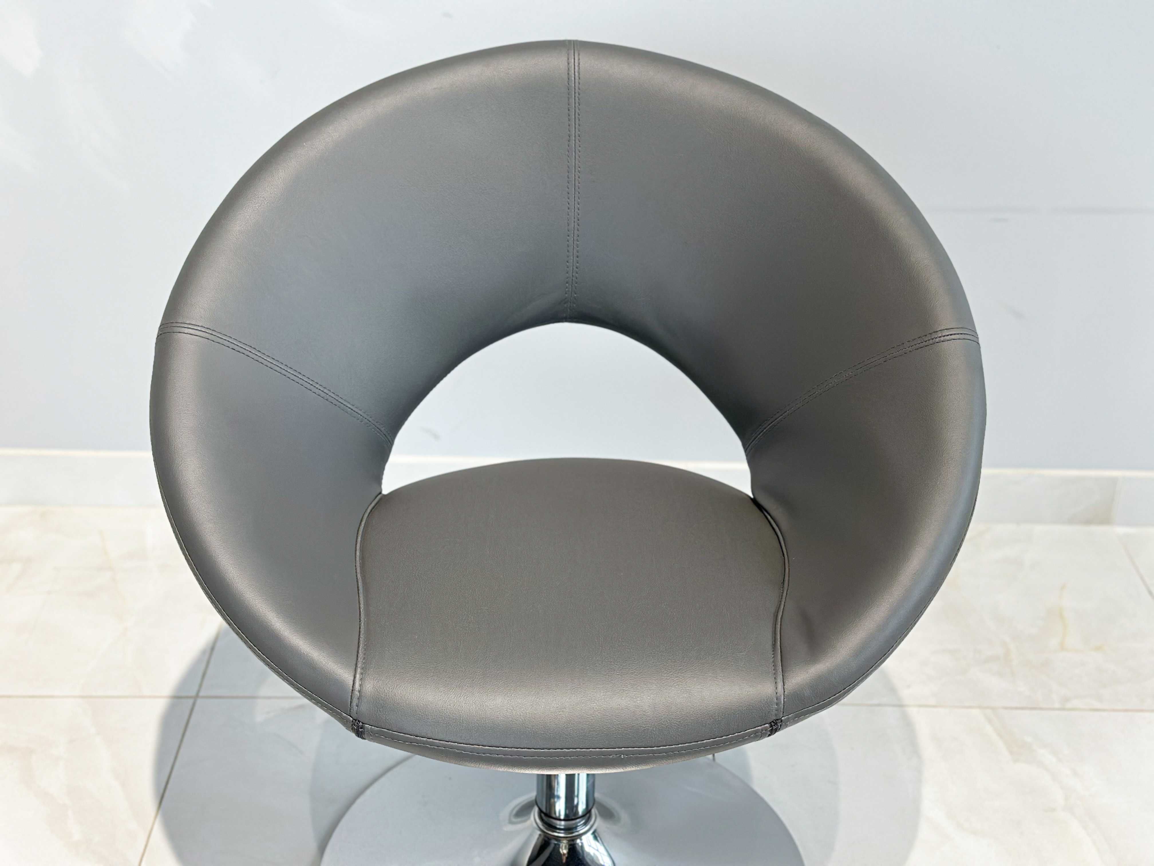 Сірий стілець / сіре крісло / напівбарне крісло / COMFORT LIFE
