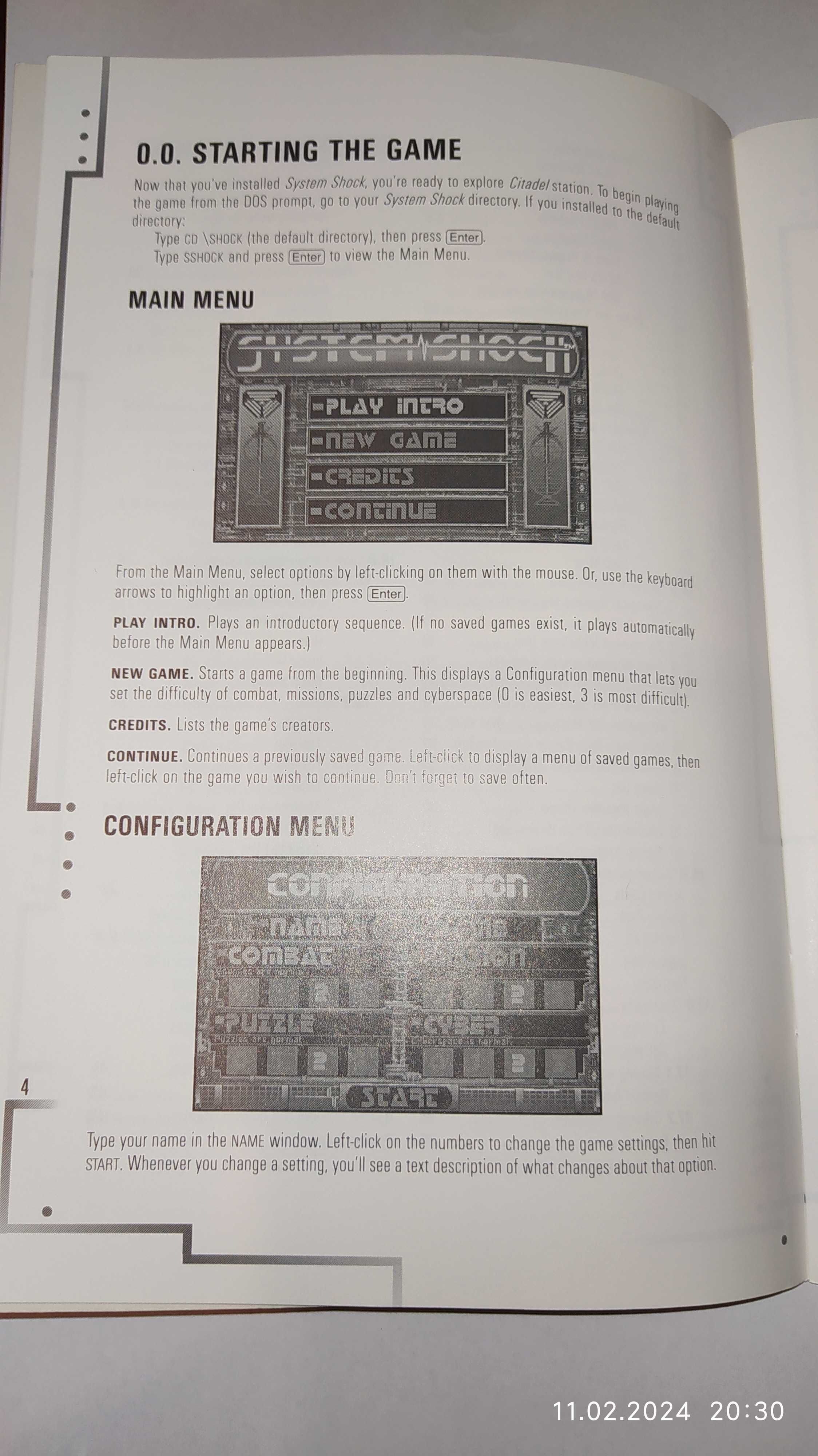 System Shock gra, wersja I