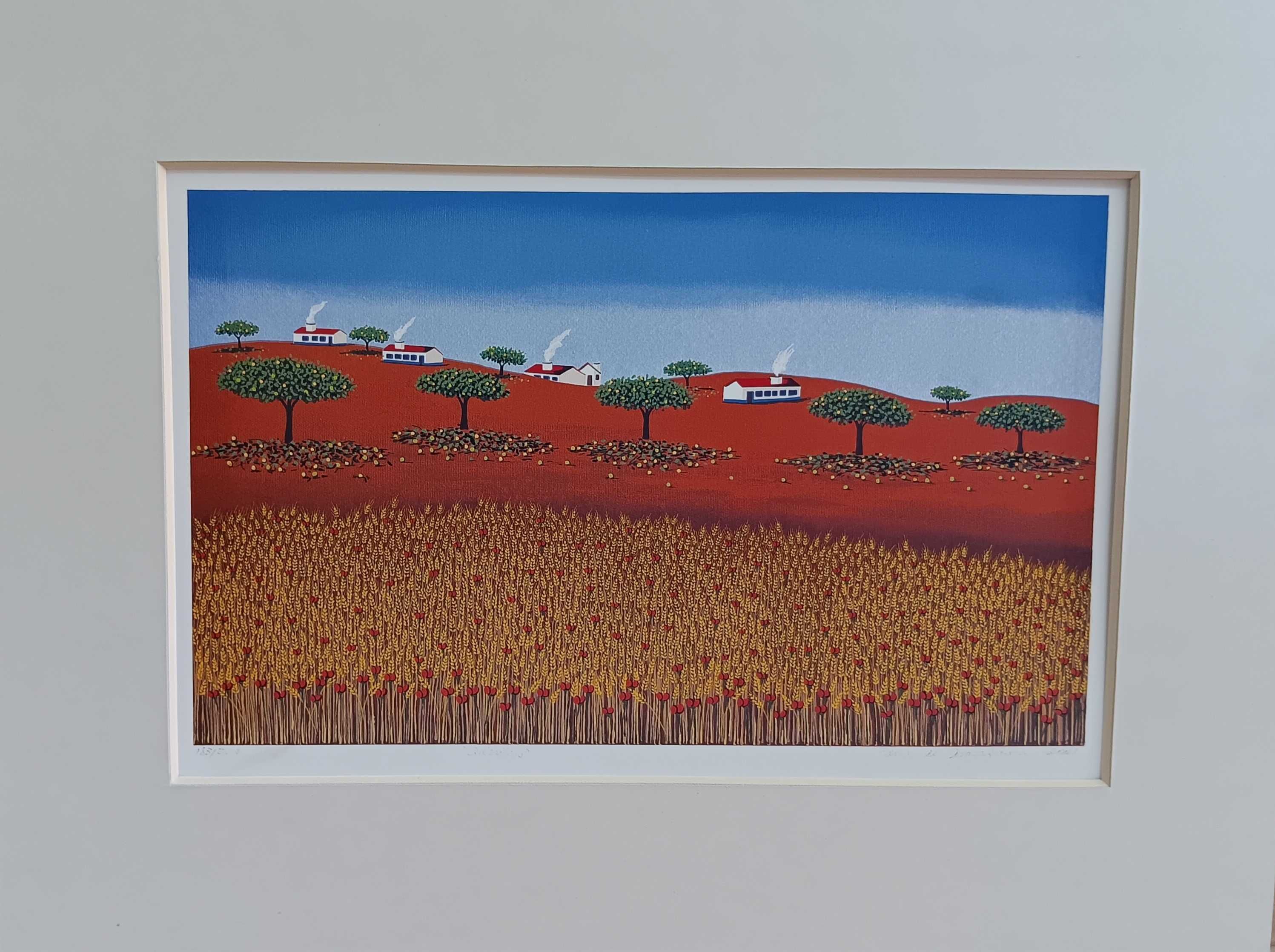 2 litografias de serigrafias do Alentejo