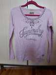 Superdry super dry bluzka z długim rękawem r. M z cyrkoniami
