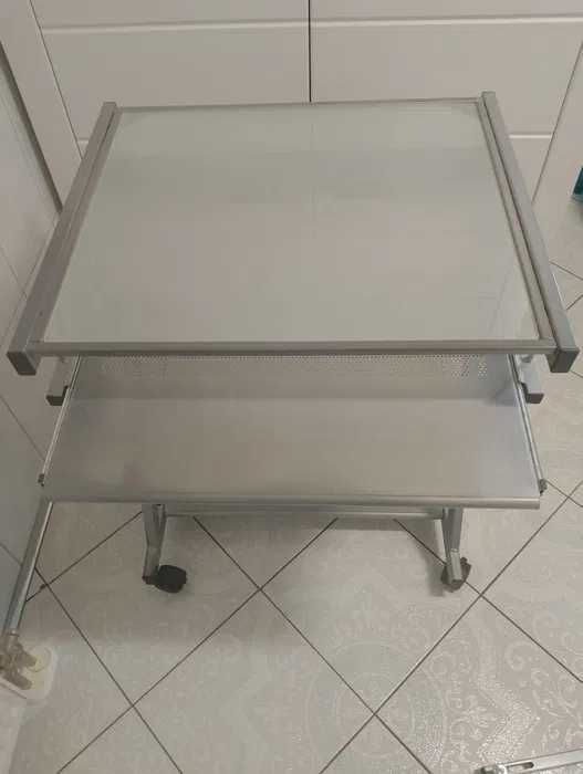 Biurko/Stolik komputerowy mały szklany
