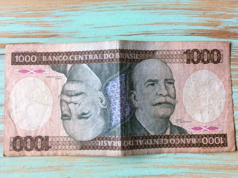 Nota 1000 cruzeiros Brazil