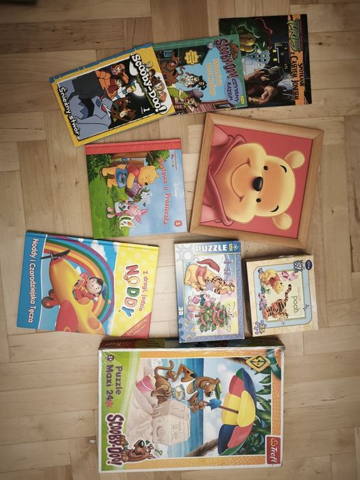 Zestaw Kubuś Puchatek puzzle ksiązki układanki
