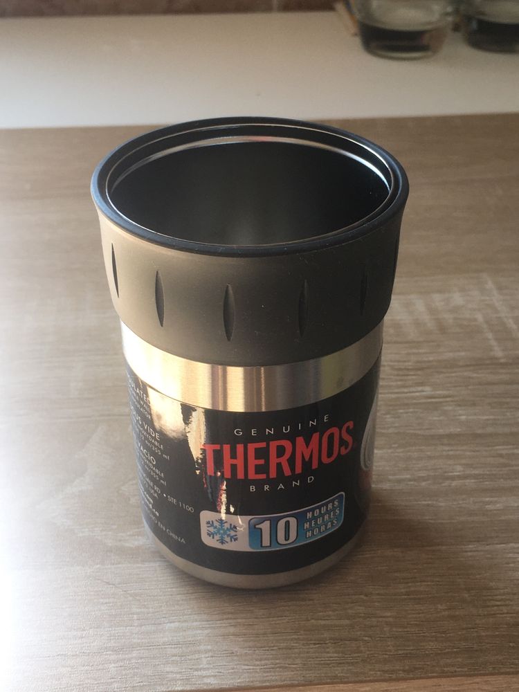 Copo isolante Thermos a vácuo, para latas. Envio grátis.