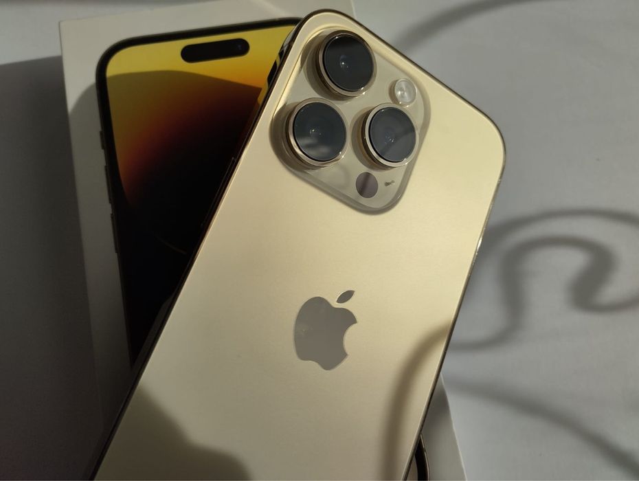 Apple iPhone 14 Pro 256 GB Gold komplet idealny