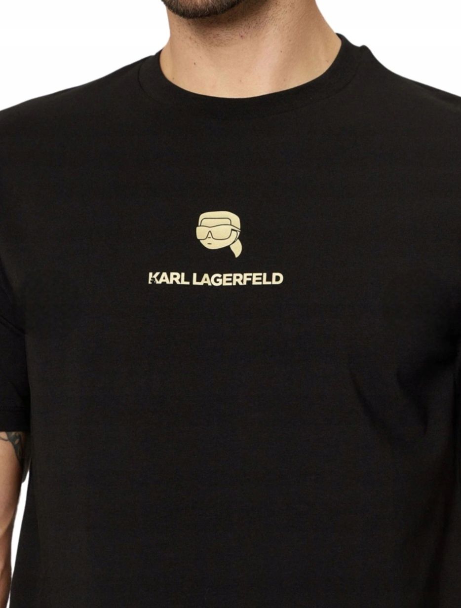 KARL LAGERFELD Koszulka męska t-shirt czarna oryginalna r XL