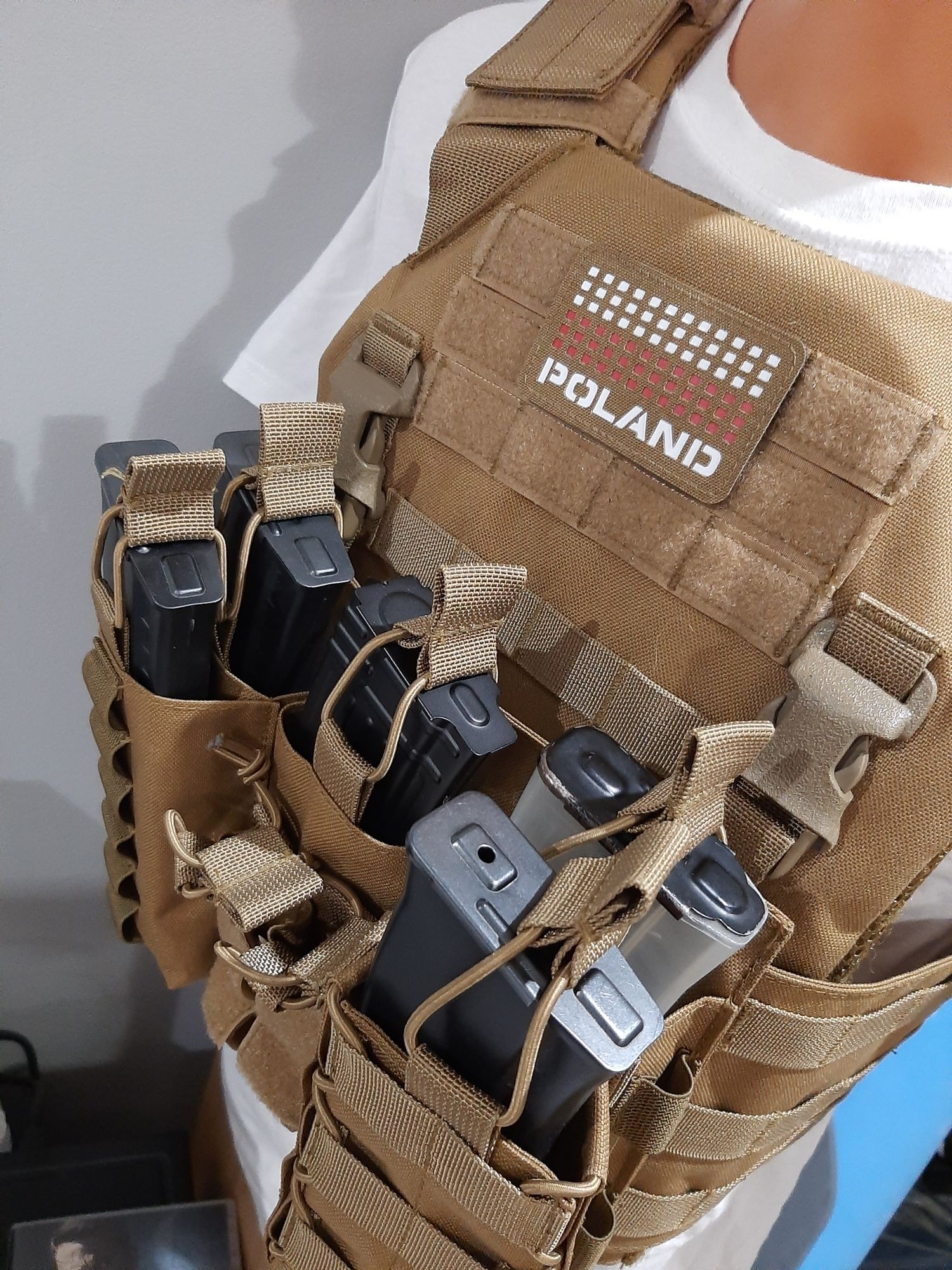 NOWA Plate Carrier 7 ładownic AK M4 Kamizelka taktyczna balistyczna